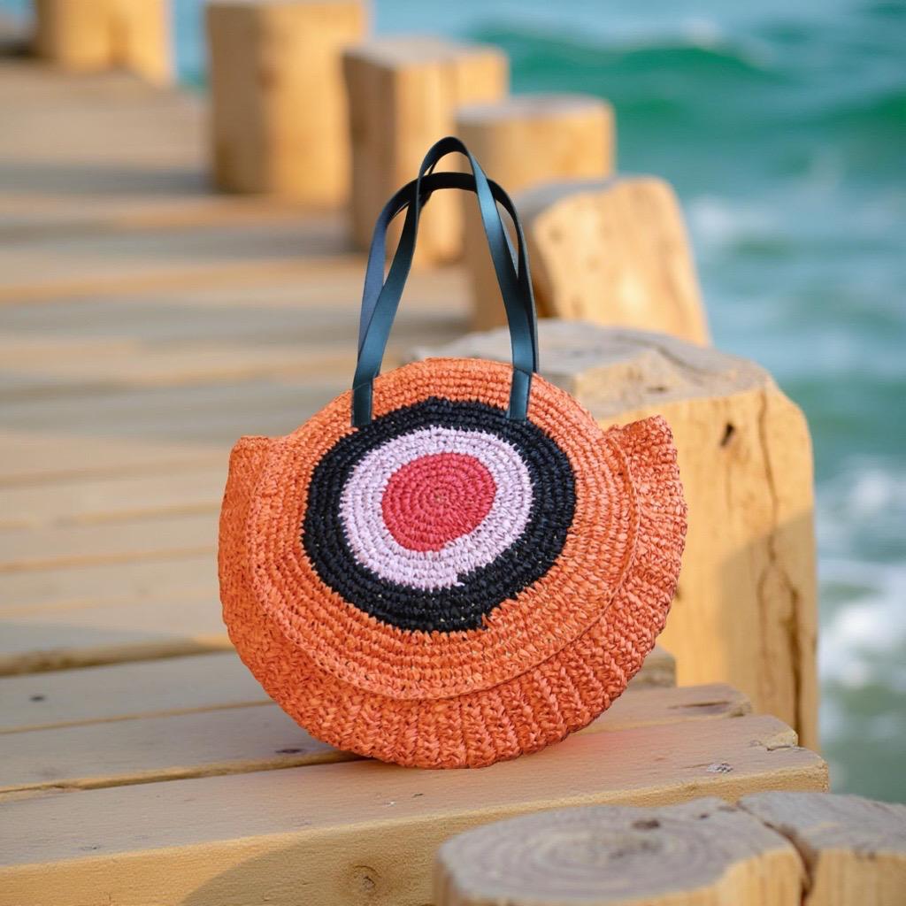 RAFFIA EVIL EYE COLORFUL Esperance