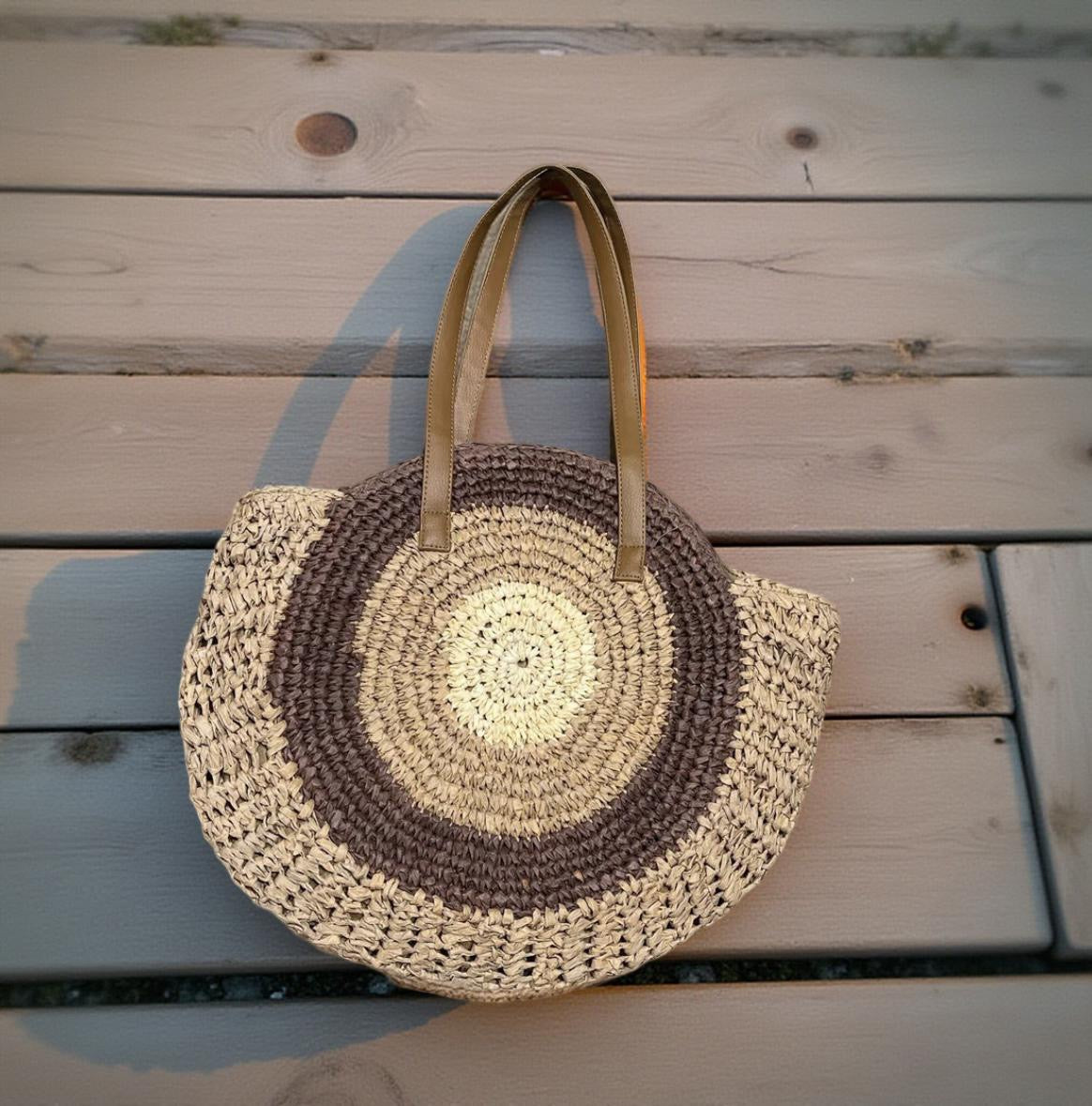 Raffia Evil Eye Bag