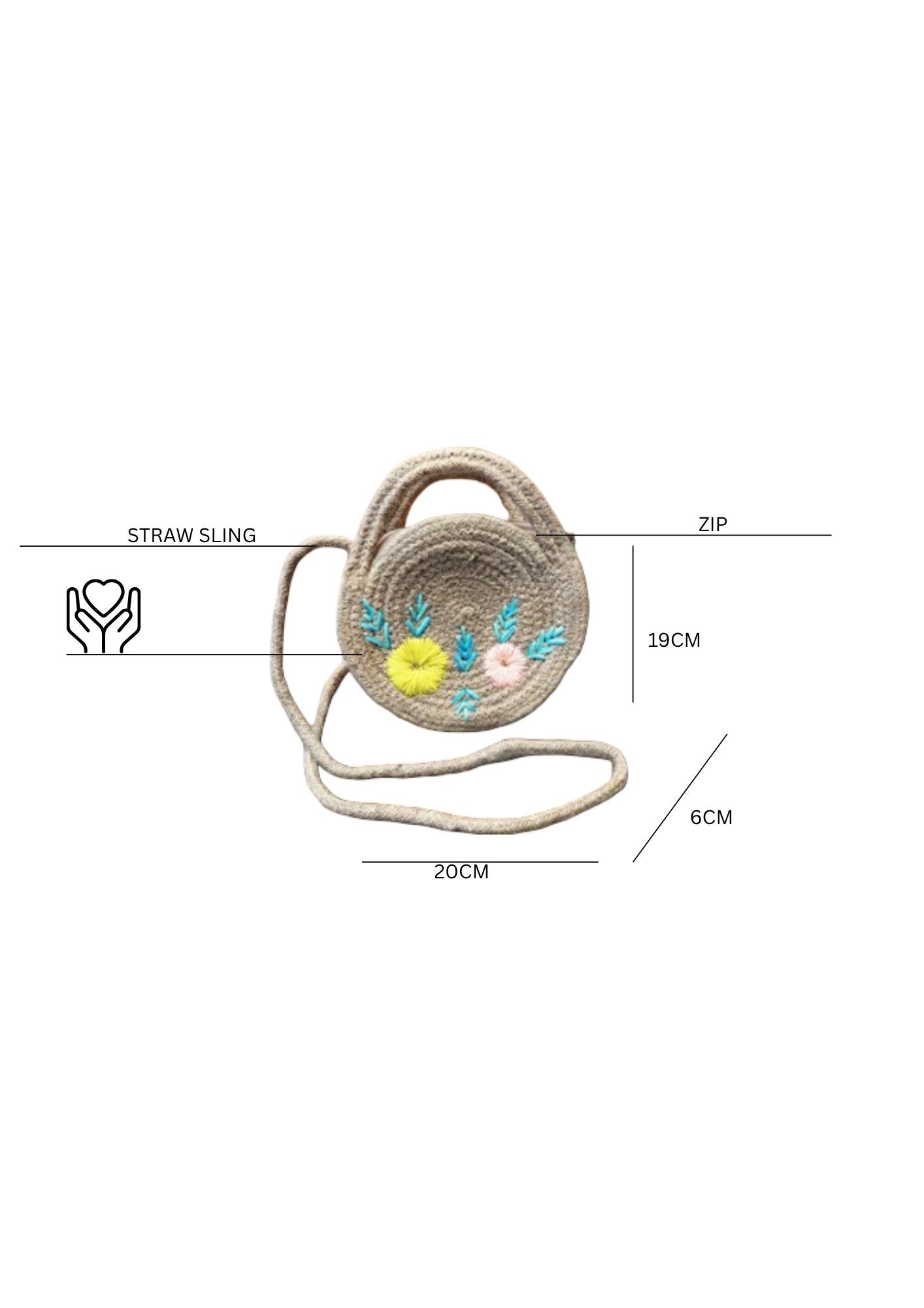 Straw Bags With Flower Esperance