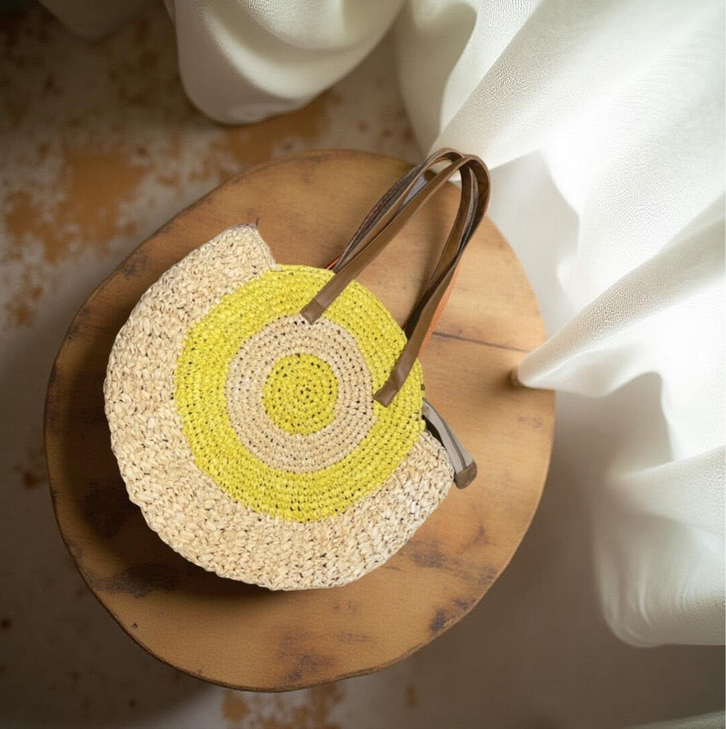 Raffia Evil Eye Bag