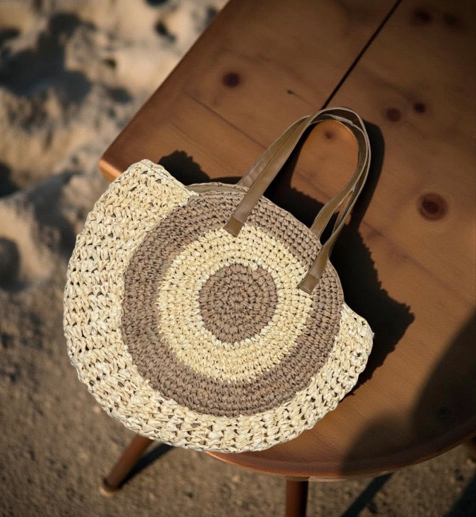Raffia Evil Eye Bag