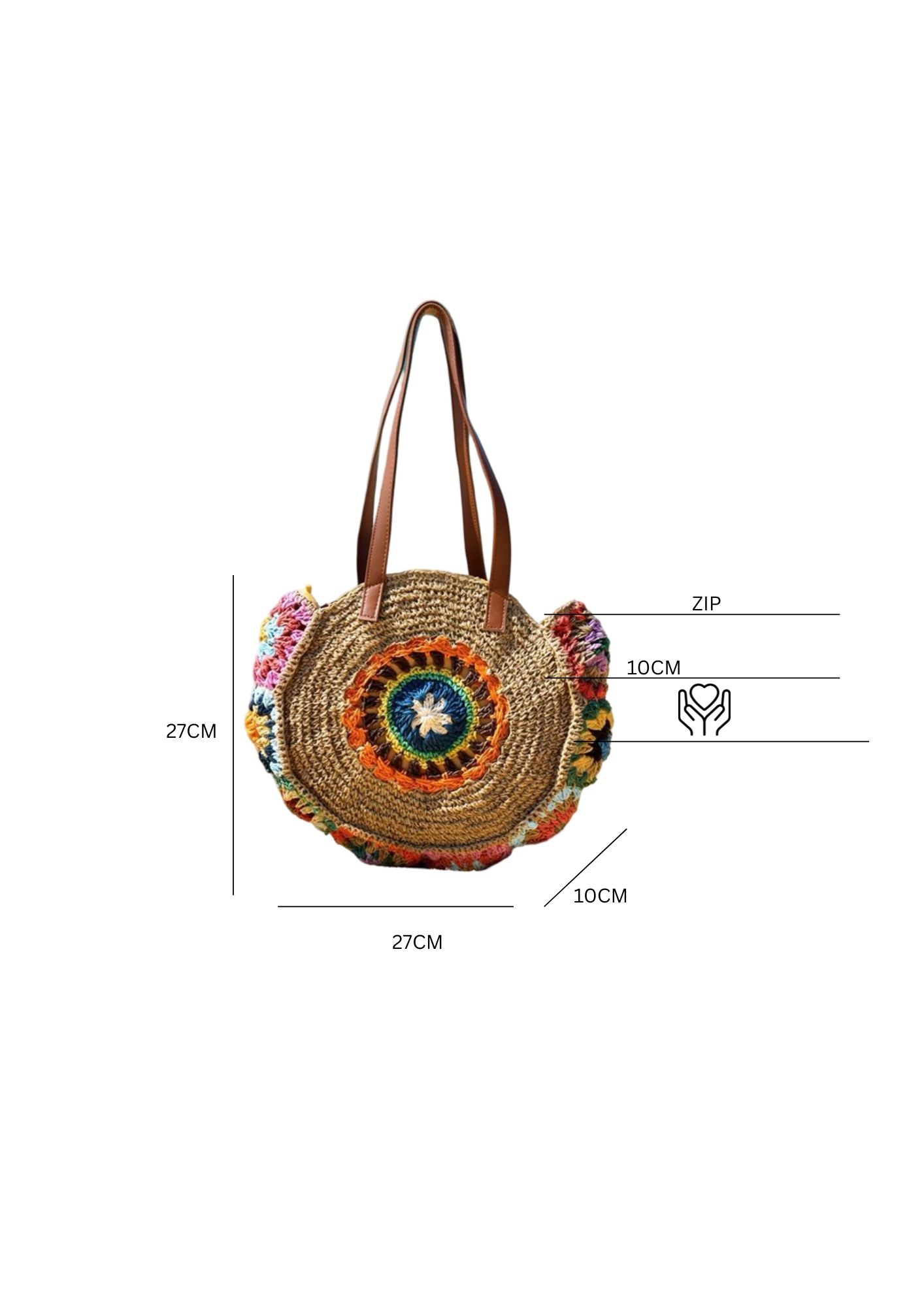 RAFFIA ROUND BAG Esperance