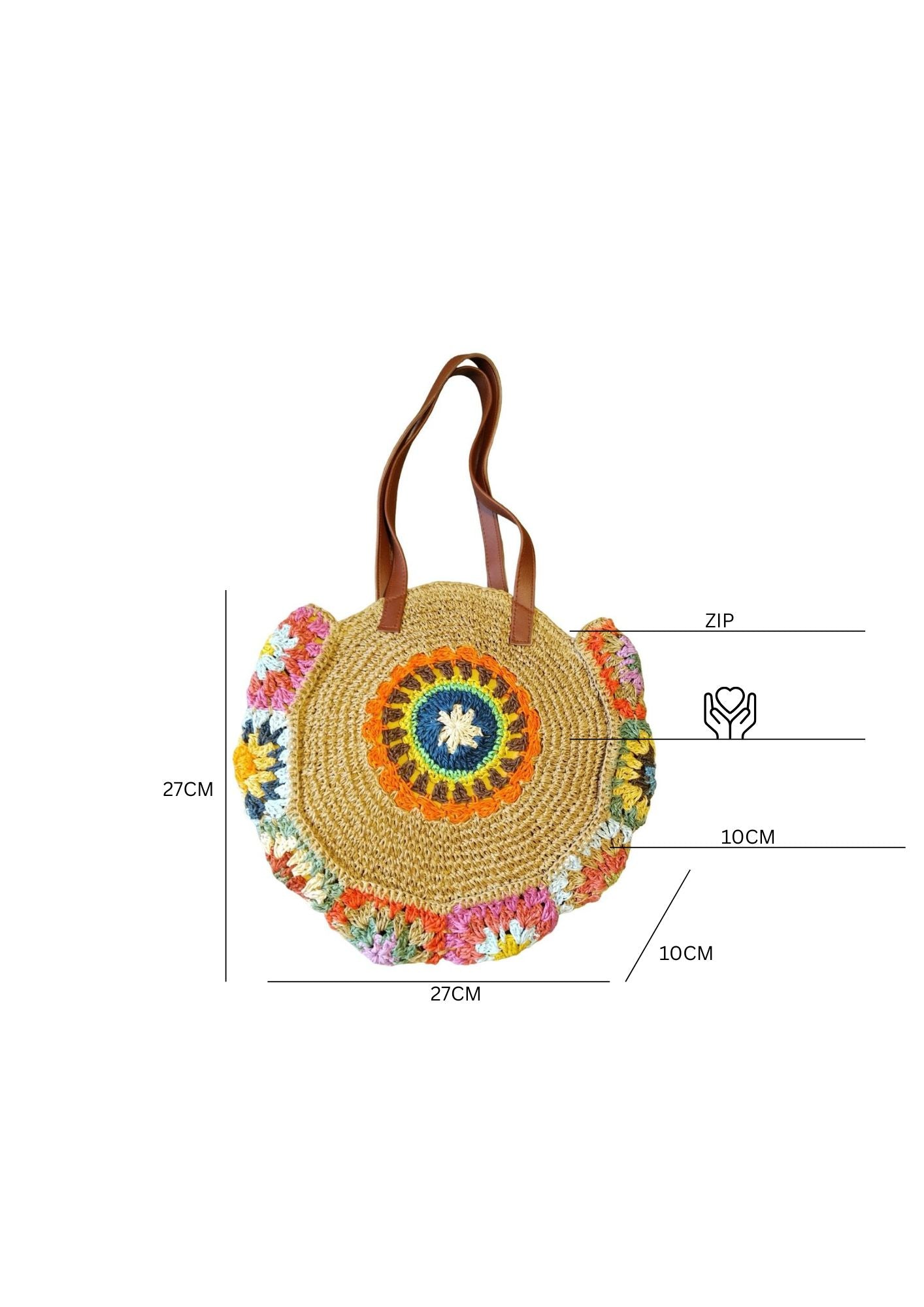 RAFFIA ROUND BAG Esperance