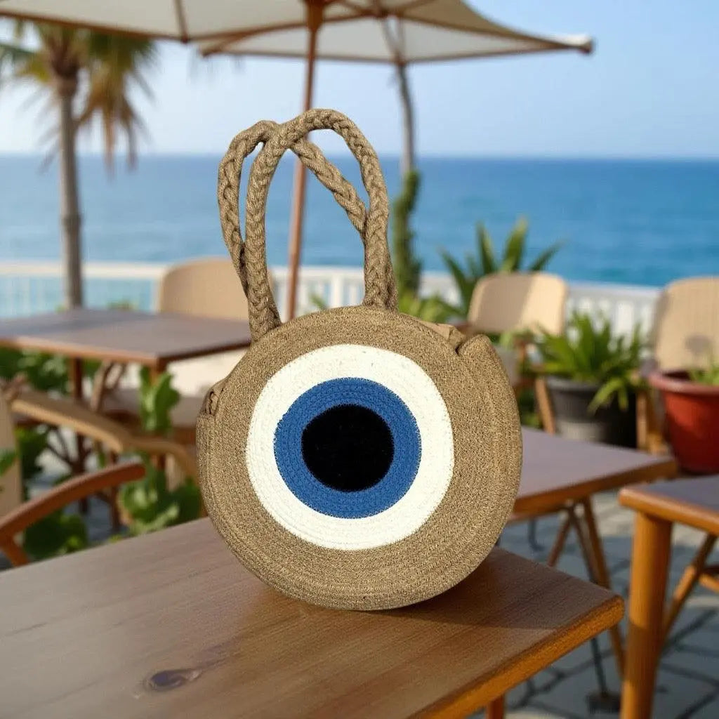 Evil Eye Straw hand bag Esperance